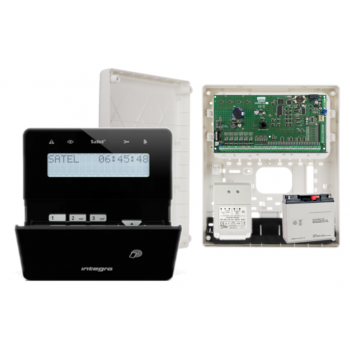 ZESTAW ALARMOWY SATEL INTEGRA 64 + INT-KLFR-B + OPU-3P + AWT682 + AKUMULATOR 17Ah